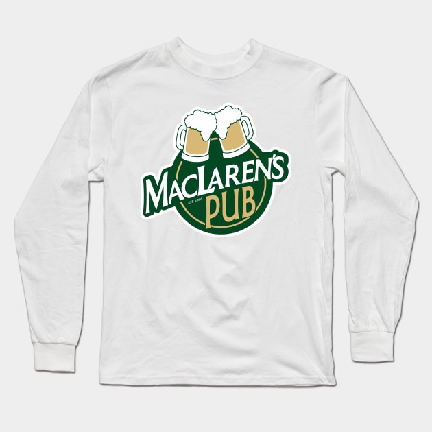 MacLaren's Pub Long Sleeve T-Shirt by BoxDugArt